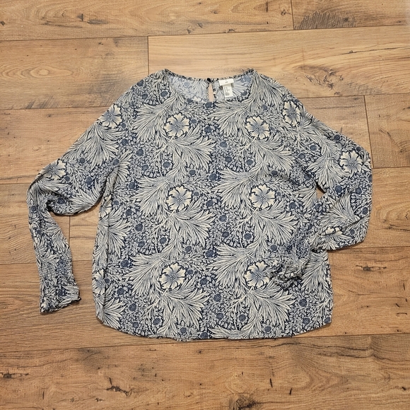 H&M x William Morris & Co Blue and White Floral Blouse 💐Rare - Picture 2 of 14